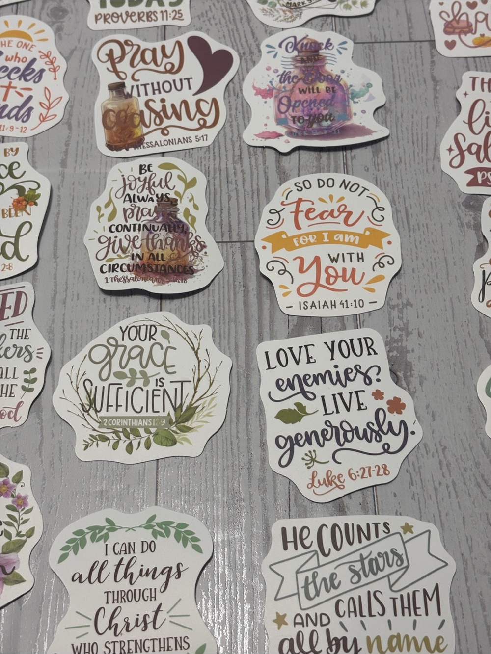 Inspirational Scripture Stickers Pack of 50 - Floral Multicolor - Picture 4 of 11